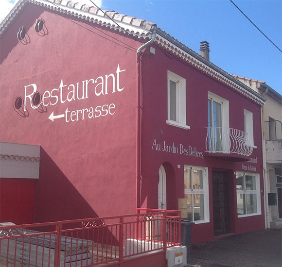 Façade du restaurant Au Jardin des Délices